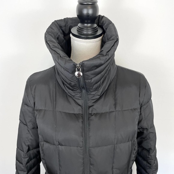 Laundry By Shelli Segal Down Puffer Coat In Black Size Large - Picture 3 of 13